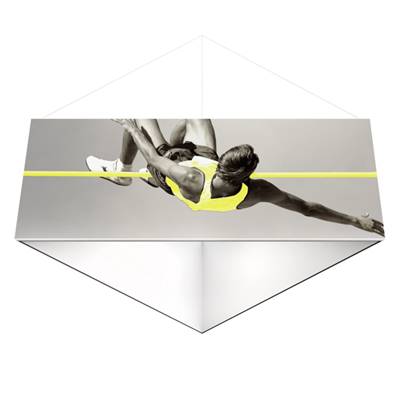 20ft x 6ft Triangle Formulate Master Hanging Trade Show Sign | Single-Sided Display