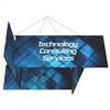 14ft x 6ft Four-Sided Pinwheel Formulate Master Hanging Trade Show Sign | Double-Sided Display