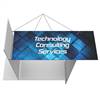18ft x 3ft Four-Sided Pinwheel Formulate Master Hanging Trade Show Sign | Single-Sided Display