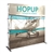 8ft Hopup Floor 3x3 Straight Fabric Display with Front Graphic is a simple yet attractive trade show floor backwall exhibit. The durable fabric graphic image stays attached to the aluminum frame for fast and efficient use