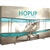 12ft Hopup Floor 5x3 Straight Fabric Display with Full Fitted Graphic is the largest among Hop Up trade displays, making it the perfect way to stand out against the competition. HopUp has a light weight, heavy duty frame that holds a fabric graphic mural