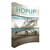 8ft Hopup 3x4 Curved Tension Fabric Display Kit with Full Fitted Graphic. Hopup is a perfect accent for trade show and event spaces of any size. A wheeled carry bag simplifies shipping and transportation.