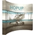 12ft x 10ft Hopup 5x4 Curved Tension Fabric Banner Kit (w/o Endcaps). Hopup is a perfect accent for trade show and event spaces of any size. A wheeled carry bag simplifies shipping and transportation.