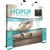 8ft Hopup 3x3 Backwall Display Dimension Kit 01  (w/o Endcaps) includes 3x3 straight hopup backwall with front graphic, 2 stand-off rigid graphic accents with literature pocket holders, monitor mount and 2 lumina 200 lights, monitor mount holds up to 23in