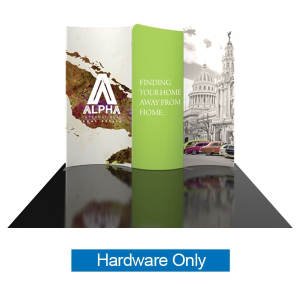 Magnetic hardware for 10ft Modulate Fabric Backwall displays. These stylish exhibits are a great way to display your branding at any tradeshow, event, retail, corporate spaces or expo.  Portable & easy to assemble.