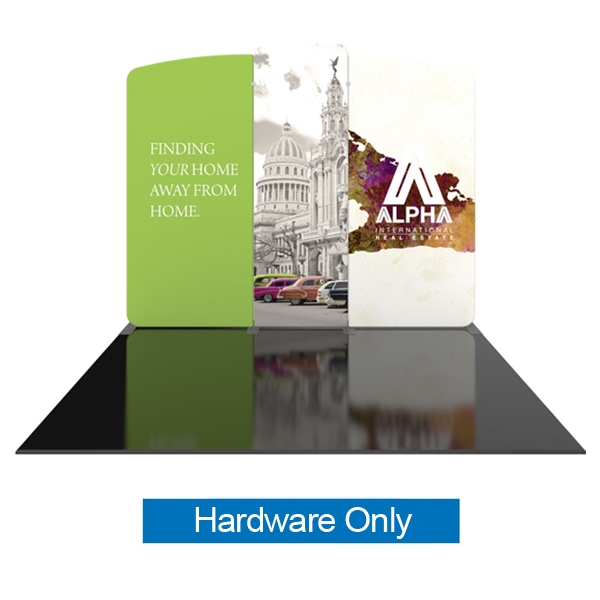Magnetic hardware for 10ft Modulate Fabric Backwall displays. These stylish exhibits are a great way to display your branding at any tradeshow, event, retail, corporate spaces or expo.  Portable & easy to assemble.