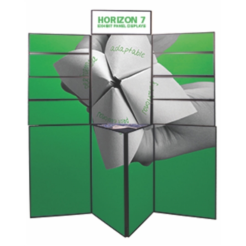 Horizon 7 Folding Display Panel System is a quick to set up, easy to use display system created specifically to hold your custom graphics. Available in several shapes and sizes, you can find the Horizon that is right for you.