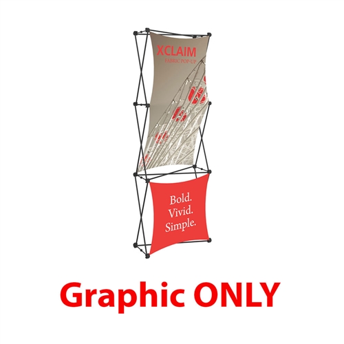 Replacement Fabric for 2.5ft Xclaim 3-D PopUp Table Top Display Kit 02. Portable displays and exhibits. Several different styles are available, including pop up frames with stretch fabric or fold up panels with custom graphics.