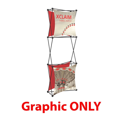 Replacement Fabric for 2.5ft Xclaim 3-D PopUp Table Top Display Kit 03. Portable displays and exhibits. Several different styles are available, including pop up frames with stretch fabric or fold up panels with custom graphics.