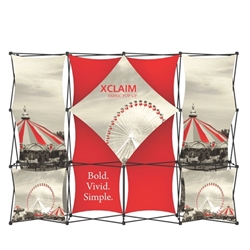 10ft Xclaim Full Height Fabric Popup Display Kit 01. Portable tabletop displays and exhibits. Several different styles are available, including pop up frames with stretch fabric or fold up panels with custom graphics.
