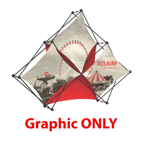 Replacement Fabric for 8ft Xclaim Tabletop 3 Quad Pyramid Fabric Popup Display Kit 02. Portable tabletop displays and exhibits. Several different styles are available, including pop up frames with stretch fabric or fold up panels
