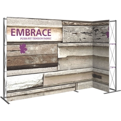 12ft x 8ft (5x3) Embrace Right L-Shape Tension Fabric Popup SEG Display (Front Graphic & Hardware). Several different styles are available, including pop up frames with stretch fabric or fold up panels with custom graphics.