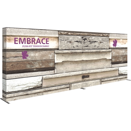 20ft x 8ft (8x3) Double-Sided Embrace Tension Fabric Popup SEG Display. Portable tabletop displays and exhibits. Several different styles are available, including pop up frames with stretch fabric or fold up panels with custom graphics.