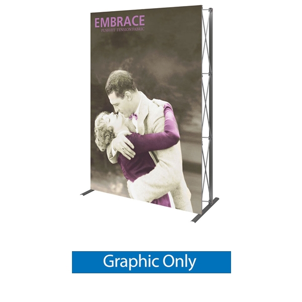 Replacement Fabric for 5ft Embrace Push-Fit Tension Fabric Display with Front Graphic. Portable tabletop displays and exhibits. Several different styles are available, including pop up frames with stretch fabric or fold up panels with custom graphics.