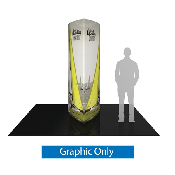 12ft Formulate Shield Trade Show Towers are highly effective 360-degree media enabling you to present a wide variety of solutions. Tower stretch fabric tower structures are designed to impress in in lobbies, showrooms, retail and other venues.