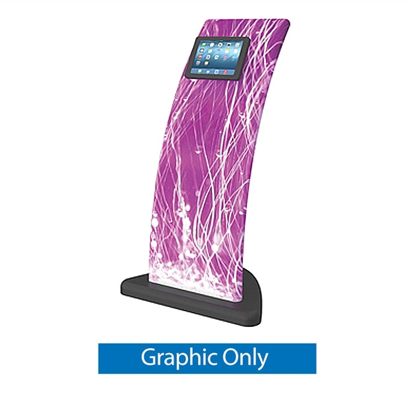 Replacement Fabric Formulate iPad Tablet Kiosk 04. Formulate iPad Stands are a series of banner displays that incorporate either a TV Monitor, iPad Tablet or both.  The popularity of incorporating an iPad or TV monitor into a trade show booth has increase