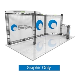 This 10ft x 15ft custom trade show truss system will help you stand out at the next trade show, drawing attention from across the exhibit floor.  Truss exhibits are one of the most structurally elaborate trade show displays. 