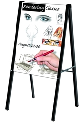 22in x28in Aluminum Folding Silver A Frame Signholder, Portable A-Frame & Sidewalk Signs. Curb Signs and A-Frame Signs - Wide selection of Sandwich, Sidewalk, Markerboard signs. xyzDisplays is your best source for outdoor signs and stands.