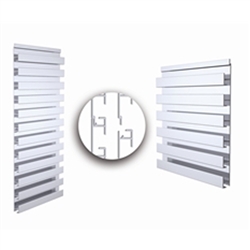 6in x 48in Bulk Double Sided Aluminum Slatwall  is the next generation tool for storage, organization and display. The horizontal slatwall panels in Aluminum finish from Store Supply Warehouse will add a modern touch to your retail store display.