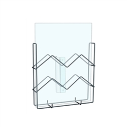 4in x 2in Pamphlet Snap-On Wire Brochure Holder 1.25in diam. Save floor space by installing a Pamphlet Literature Holders organizers, and for a flexible display option, choose sign holders and brochure holders.