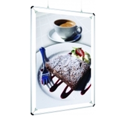 5.5in x 7in Black Clipster Poster Wall or Ceiling Mounting Frames. Clipster hanging poster frames, also known as graphic holders, will satisfy most any style or budget.Mounting Frames are an ideal method used to hang movie prints or signs from the ceiling