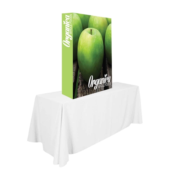 5 ft. Ready Pop Fabric Display Straight Single-Sided Graphic Package (With Endcaps). Fabric popup displays are the FASTEST booth on the market to setup. Table top trade show displays are enhance or upgrade a simple booth or exhibit