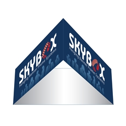 8ft x 24in Triangle Skybox Hanging Banner | Single-Sided | Outside Graphic Kit