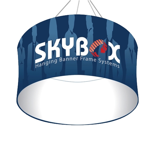 5ft x 32in Circle Skybox Hanging Banner | Double-Sided | Inside & Outside Graphic Kit