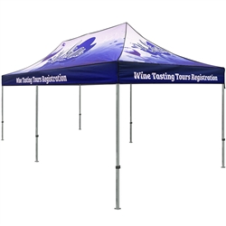20ft x 10ft Casita Tent  - Full-Color UV Print (Frame & Canopy) are an excellent way to provide shade for outdoor events. This canopy has a 10ft x 20ft footprint with five height settings settings on the legs.