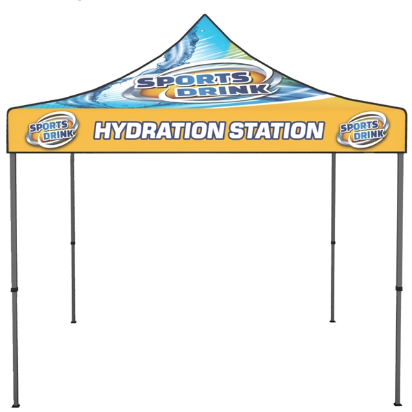 Classic Casita Canopy Tent 10 ft. Classic Graphic Package are an excellent way to provide shade for outdoor events. This canopy has a 10ft x 10ft footprint with five height settings settings on the legs.