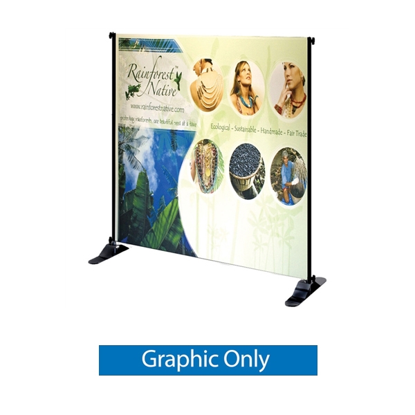 4ft x 6ft Jumbo Banner Stand Small Tube Graphic Only. This particular selection has smaller tubes that measure 1 1/8"" in diameter and connect together on all four sides. The fabric graphic slides onto the top and bottom cross bars, and displays tautly