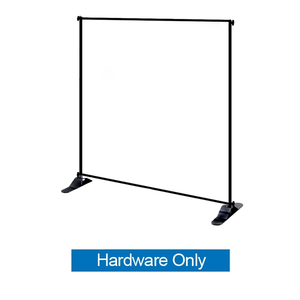 4ft to 8 ft (W) x 3ft to 8ft (H) Jumbo Banner Stand Black - Large Size - Large Tube (Stand Only). This particular selection has smaller tubes that measure 1 1/8"" in diameter and connect together on all four sides. The fabric graphic slides onto the top a