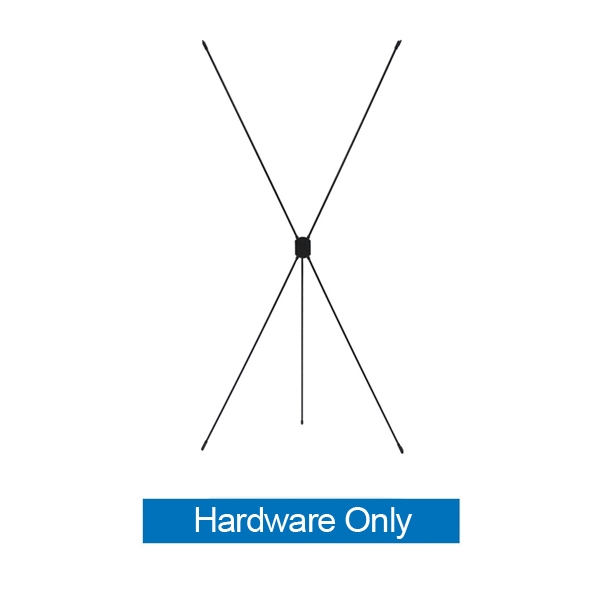 31.5 in x 79in Econom-X Banner Stand Large Scrim Hardware Only. The Econom-X banner stand offers a great looking display at an economical price. A soft travel bag is also included in the super low price.