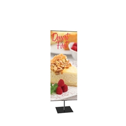 24in x 48in Classic Banner Stand Medium Silver With Square Base Single-Sided Graphic Package. We offers a full line of trade show displays, pop up booths, banner stands, table top displays, banner stands, hanging banners, signs, molded shipping cases.