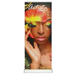 33.5 in Brumby Roll Up - 80in h Super Flat Vinyl Retractable Banner Stand. This Retractable Banner Stand Display has a unique look at an affordable price.