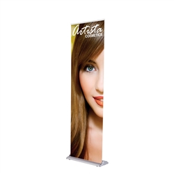 24in x 76in SilverStep Tabletop Black Super Flat Graphic Package and full line of trade show displays, pop up booths, banner stands, table top displays, banner stands. Retractable Tabletop Banner Stand is addition to get the most out of your table space