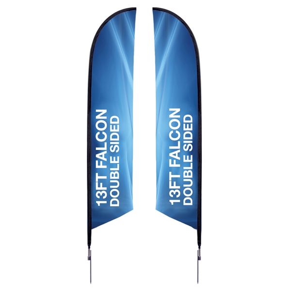 13 ft. Falcon Flag - Spike Base Double-Sided Graphic Package