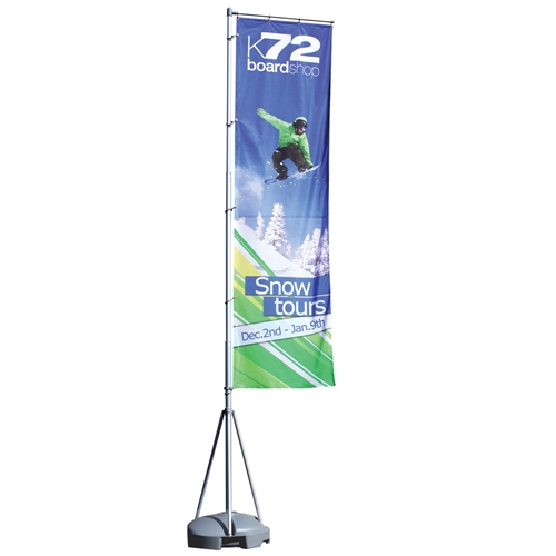 Mondo Flagpole 13ft Banner Stand w/ Single Sided Graphic