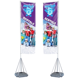 Mondo Flagpole 17ft Banner Stand w/ Single Sided