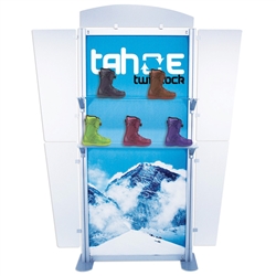 6ft Tahoe Twistlock Rack Modular Backwall Display. Twistlock Tahoe is a modular backwall display booth that is fully customizable. Twistlock Tahoe Modular Display Portable System is available in a number of configurations- perfect back wall display