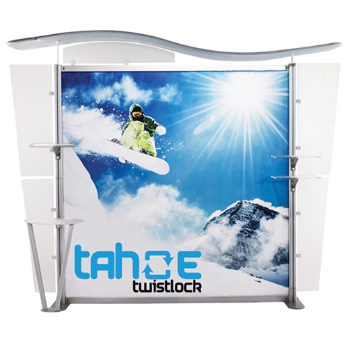 10ft Tahoe Twistlock X Modular Backwall Display Graphic Package. Twistlock Tahoe is a modular backwall display booth is fully customizable. Twistlock Tahoe Modular Display Portable System is available in number of configurations- perfect backwall display