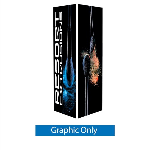 4 Replacement Graphics.3ft x 3ft x8ft Big Sky Tension Fabric Trade Show Backlit Tower Displays are an excellent way to communicate your message or logo in lobbies, showrooms, retail stores, shopping malls, airports, trade shows or any other venues.