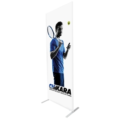 34in x 91in Econotube Fabric Single-Sided Display w/ Black Back Fabric (Graphic & Hardware)