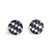 Round Lapis & Hematite Check Inlay Cufflinks