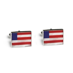 Rectangle Flag Inlay Cufflinks