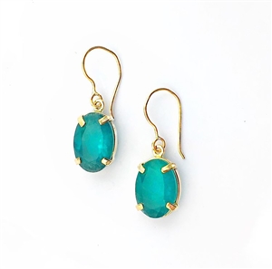 Faceted Green Fluorite Earrings in 14k Gold Filled