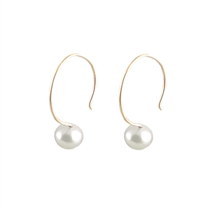 Ideal Pearl Earrings in baroque round white pearls and 14K Gold Filled