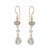 Luminous Opal Drop Earrings in 14k Gold Filled and Aquamarine