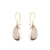 Olivia Gemstone Earrings in 14k Gold filled. Shown in natural Rose Quartz.