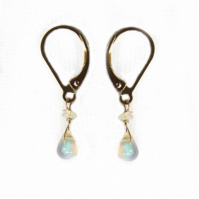 Ethiopian Opal and 14k Gold Filled Earrings